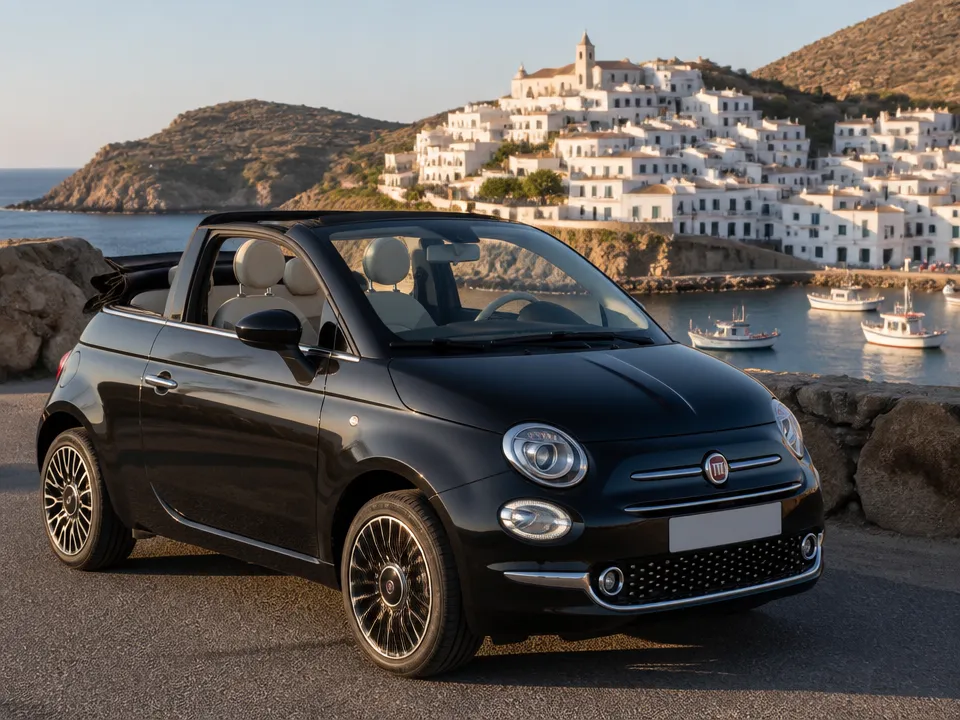 Fiat 500C — Mietwagen an der Costa Brava
