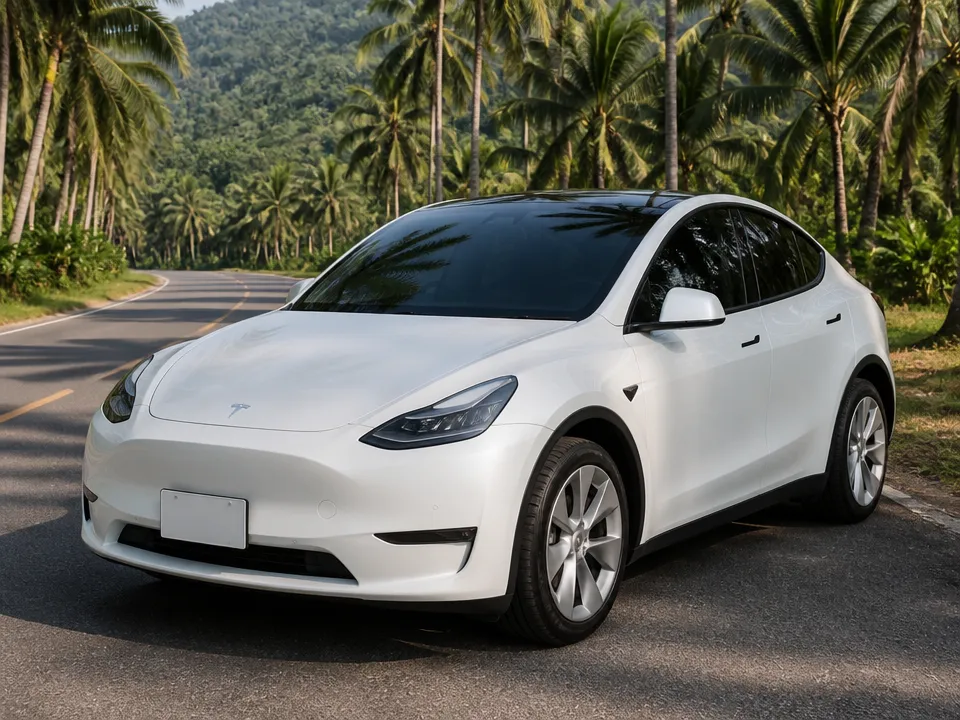 Tesla Model Y — รถเช่าเกาะสมุย