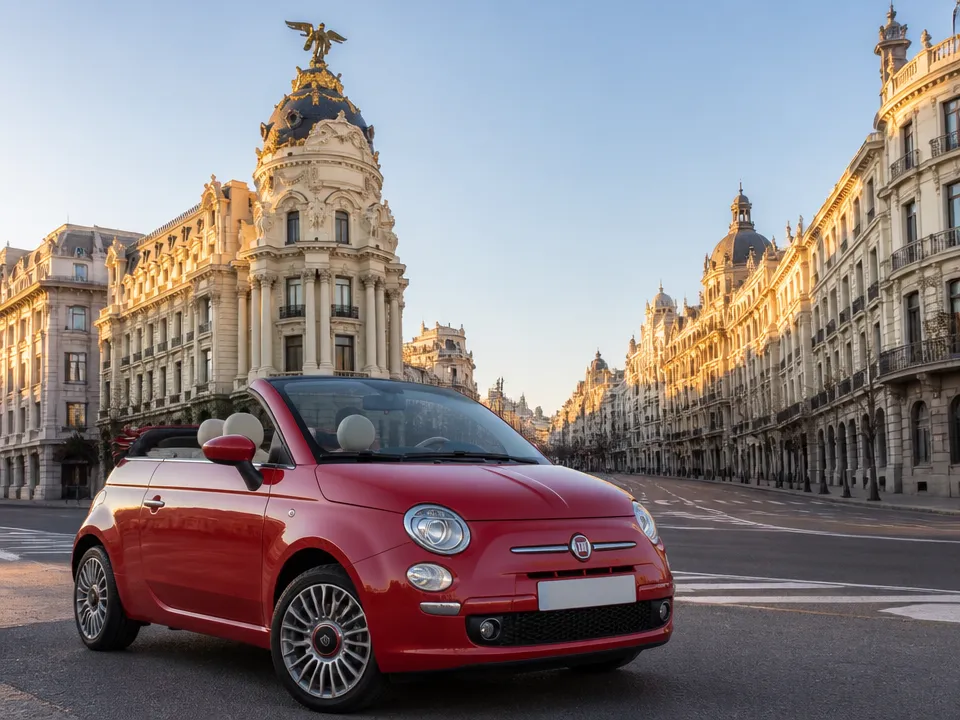 Fiat 500C — car rental in Madrid