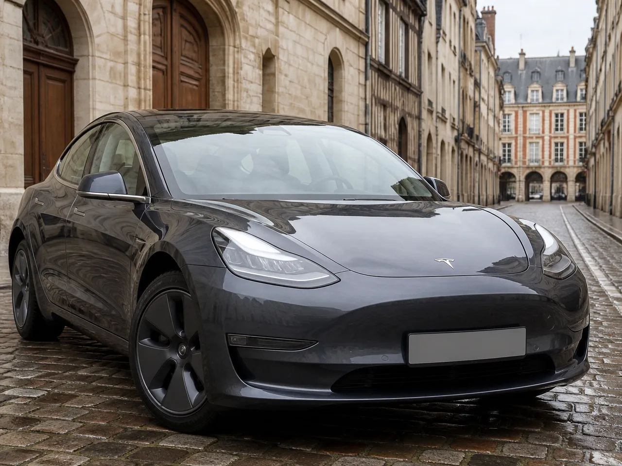 Tesla Model 3 — vorn