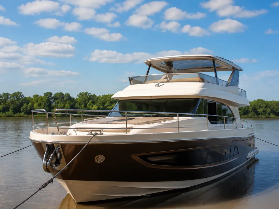 Two-deck cruise yacht