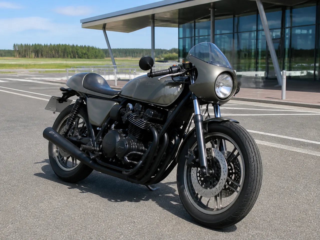 Kawasaki KZ550 Café racer — front
