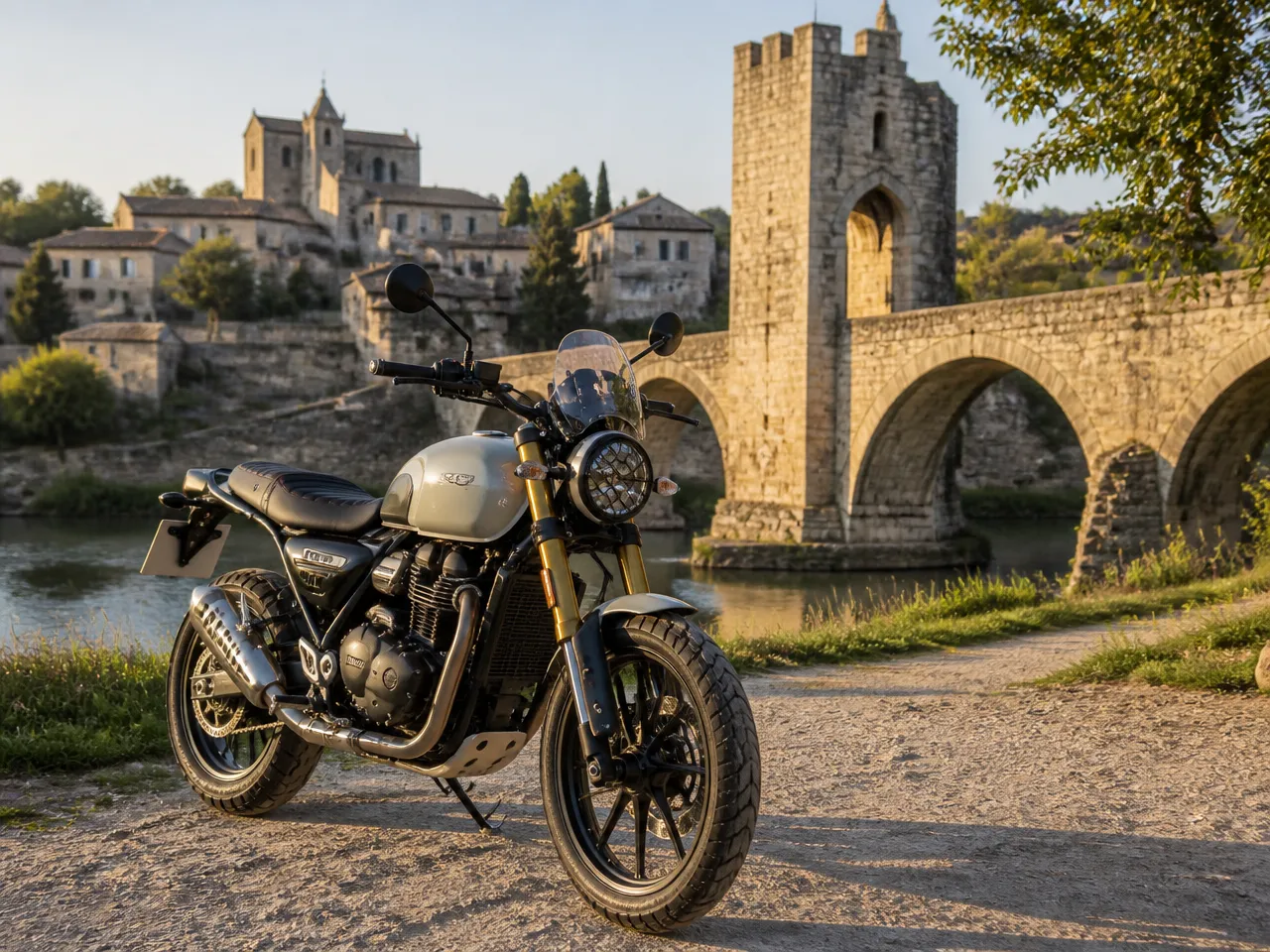 Triumph Scrambler 400 — frontal