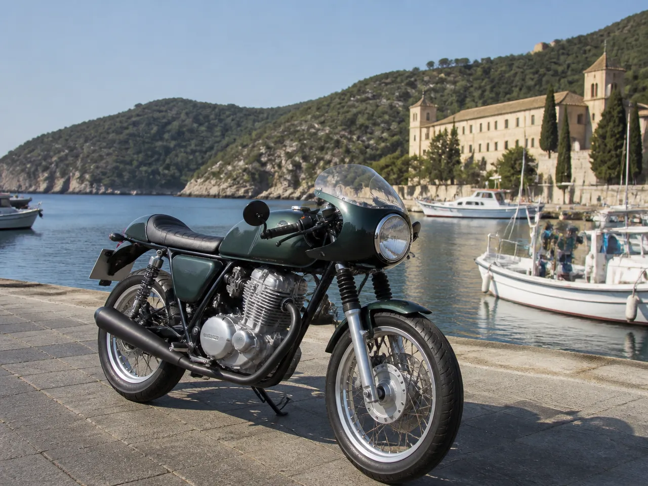Yamaha SR 125 Café racer — front