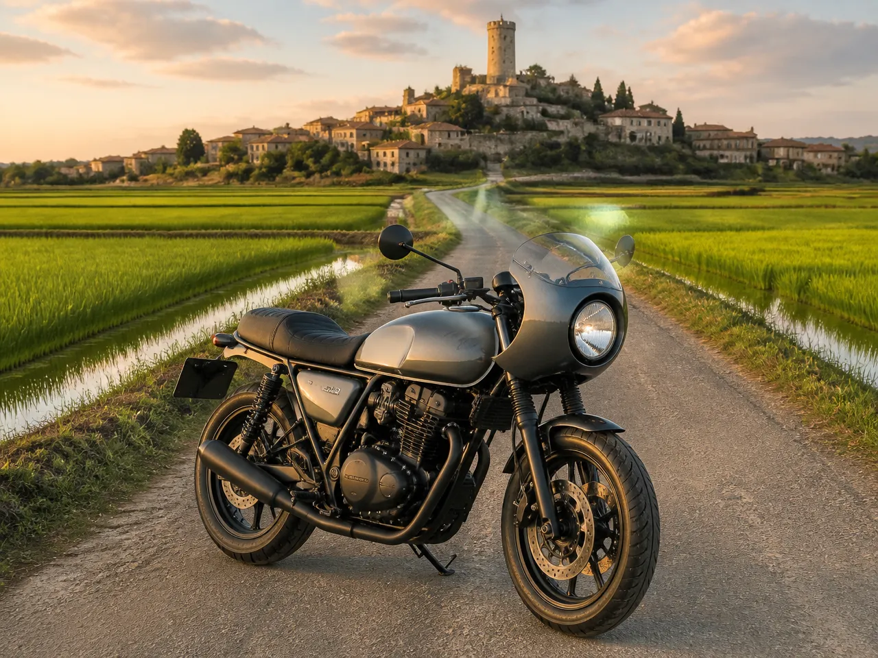 Yamaha XS400 Café racer — vorn