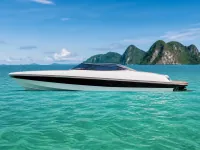 Custom speedboat 37 ft — side