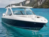 Custom Twin Engines 200 hp, 27 ft — спереди