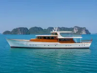 Custom Built 90 ft wooden motor yacht — side
